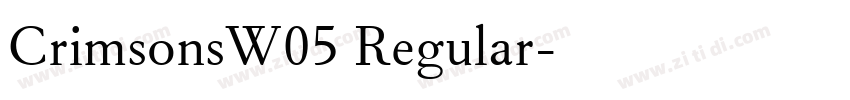 CrimsonsW05 Regular字体转换